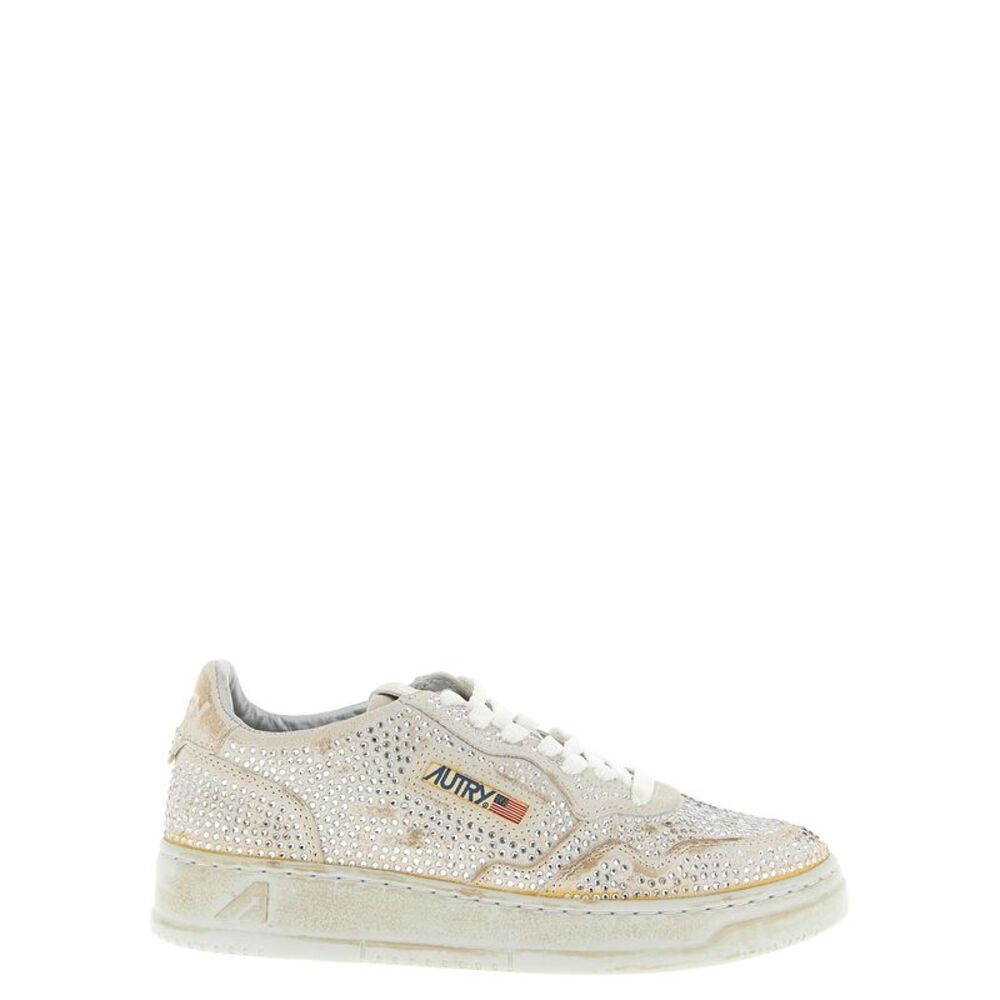 Autry Beige Cowhide Chunky Women's Sneakers